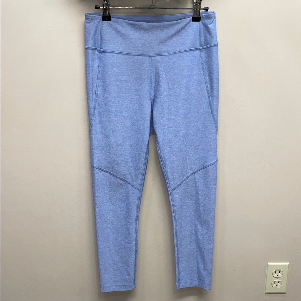 Outdoor Voices Signature Leggings Mid Rise Compression Heathered Sky Blue M